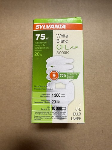 Sylvania white cfl bulb - white,