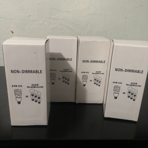 Light bulbs 45w cfl - cfl, 4pack