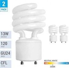 2 Pack Spiral CFL Fluorescent