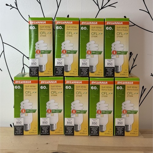 Sylvania spiral cfl bulbs - spiral, lot