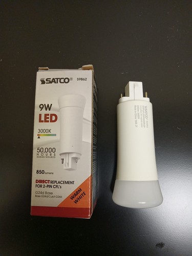 Satco led cfl retrofit - satco, 9w